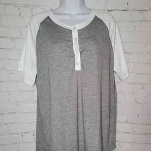 Women's Casual Henley Tee 14W
